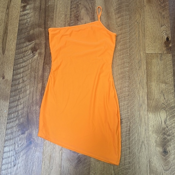 By the way Woman’s Orange One Shoulder Dress Size M - Picture 1 of 4